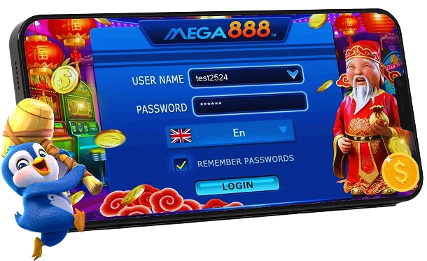 Play With TEST ID on the MEGA888 App