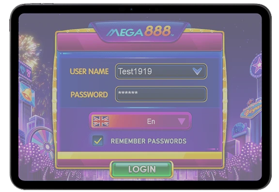 How to use MEGA888 TEST ID Step 4