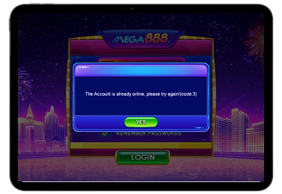 MEGA888 App Code: 3 Error